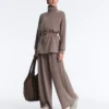 Giacca lunga a corsetto con cintura in modal Soft Touch Giacca lunga a corsetto con cintura in modal Soft Touch