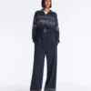 Giacca lunga a righe marinare in modal Soft Touch Giacca lunga a righe marinare in modal Soft Touch