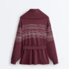 Giacca lunga a righe marinare in modal Soft Touch Giacca lunga a righe marinare in modal Soft Touch