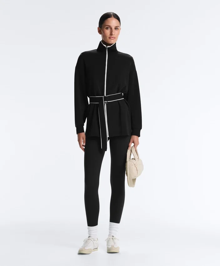 Giacca lunga con bordino in modal Soft Touch Giacca lunga con bordino in modal Soft Touch