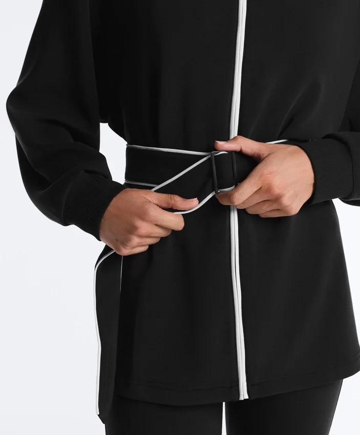 Giacca lunga con bordino in modal Soft Touch Giacca lunga con bordino in modal Soft Touch