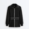 Giacca lunga con bordino in modal Soft Touch Giacca lunga con bordino in modal Soft Touch