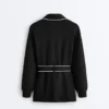 Giacca lunga con bordino in modal Soft Touch Giacca lunga con bordino in modal Soft Touch