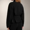 Giacca lunga con cintura in modal spazzolato Giacca lunga con cintura in modal spazzolato