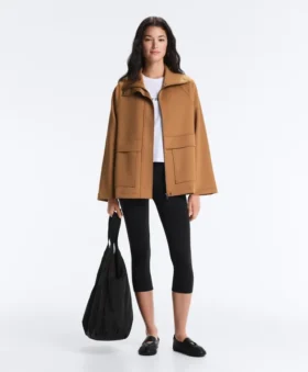 Giacca lunga effetto neoprene