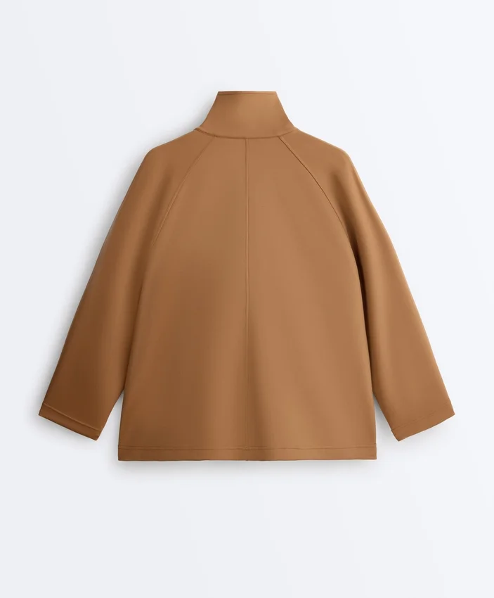 Giacca lunga effetto neoprene Giacca lunga effetto neoprene