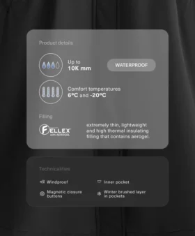 Giacca lunga imbottita impermeabile Fellex® con Aerogel 10K
