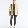 Giacca lunga in maglia con cappuccio Giacca lunga in maglia con cappuccio