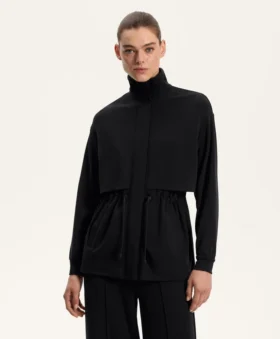 Giacca lunga Soft Touch con modal e tasche