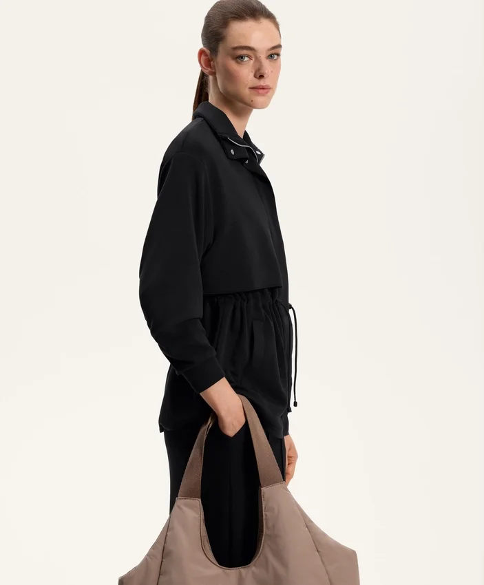 Giacca lunga Soft Touch con modal e tasche Giacca lunga Soft Touch con modal e tasche