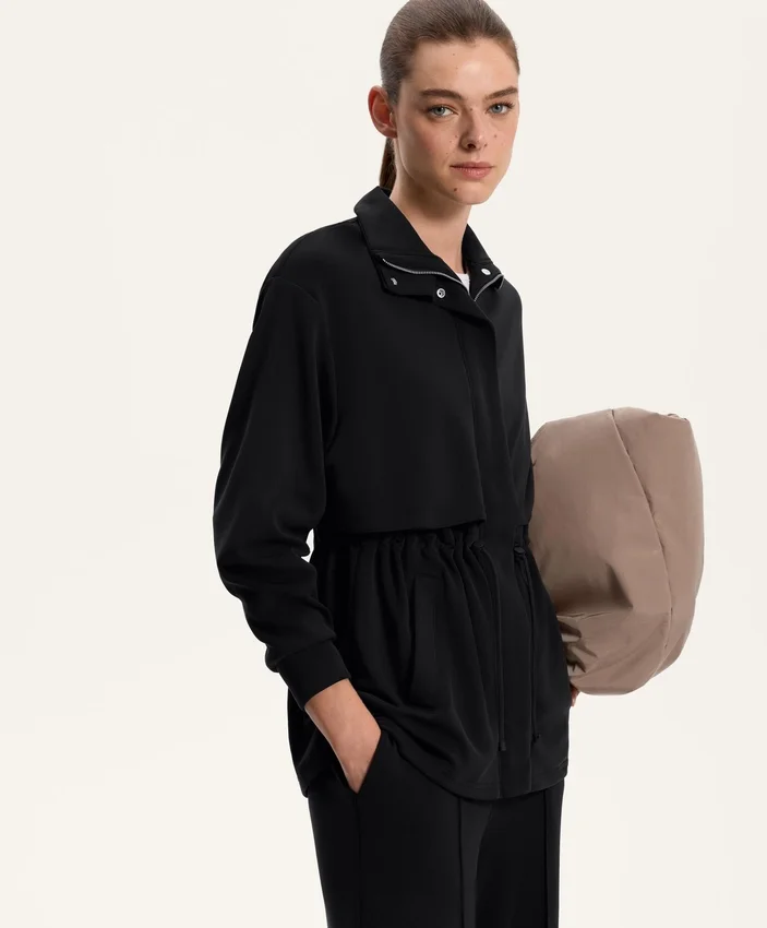 Giacca lunga Soft Touch con modal e tasche Giacca lunga Soft Touch con modal e tasche