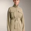 Giacca lunga Soft Touch in modal con cintura Giacca lunga Soft Touch in modal con cintura