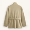 Giacca lunga Soft Touch in modal con cintura Giacca lunga Soft Touch in modal con cintura
