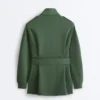 Giacca lunga utility con cintura in twill Giacca lunga utility con cintura in twill