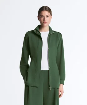 Giacca lunga utility con cintura in twill
