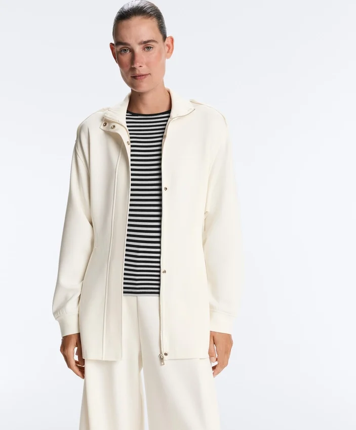 Giacca lunga utility con cintura in twill Giacca lunga utility con cintura in twill