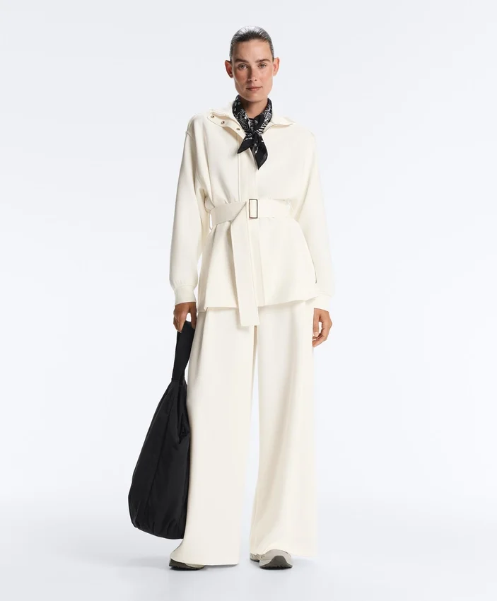 Giacca lunga utility con cintura in twill Giacca lunga utility con cintura in twill