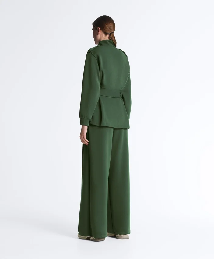 Giacca lunga utility con cintura in twill Giacca lunga utility con cintura in twill