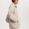 Giacca oversize in finta pelle di montoni Giacca oversize in finta pelle di montoni