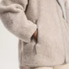 Giacca oversize in finta pelle di montoni Giacca oversize in finta pelle di montoni