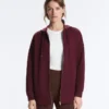 Giacca oversize in piqué di cotone con cappuccio Giacca oversize in piqué di cotone con cappuccio