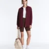 Giacca oversize in piqué di cotone con cappuccio Giacca oversize in piqué di cotone con cappuccio