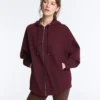 Giacca oversize in piqué di cotone con cappuccio Giacca oversize in piqué di cotone con cappuccio