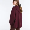 Giacca oversize in piqué di cotone con cappuccio Giacca oversize in piqué di cotone con cappuccio