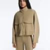 Giacca squadrata effetto neoprene