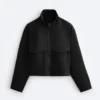 Giacca squadrata effetto neoprene