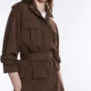 Giacca utility corta in piqué con cintura