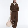 Giacca utility corta in piqué con cintura