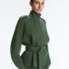 Giacca utility in twill con cintura