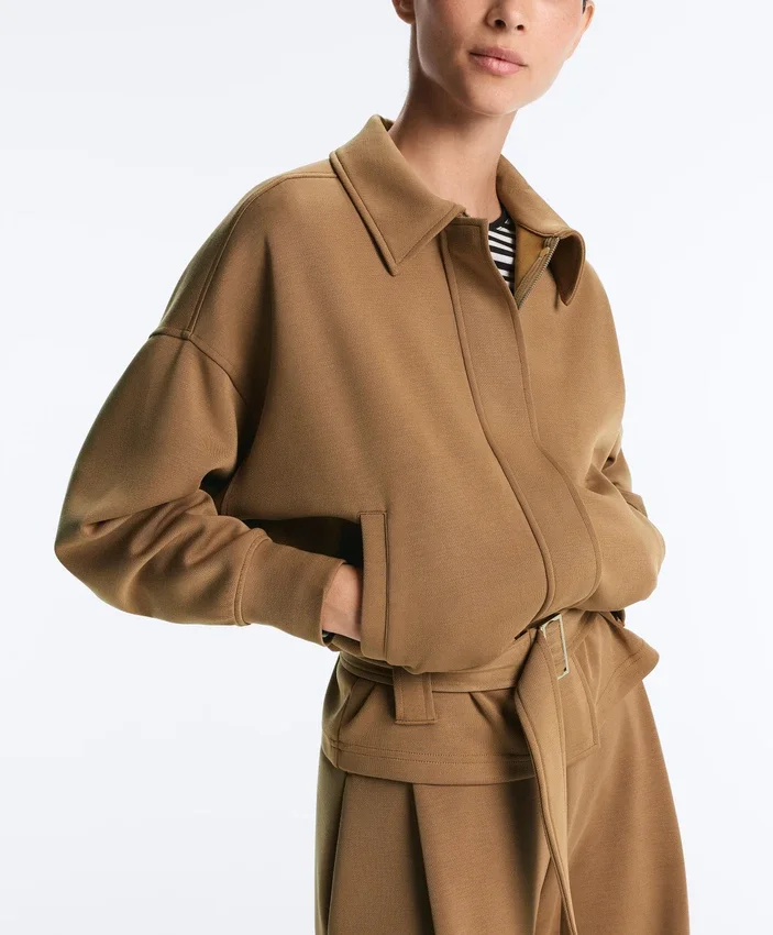 Giacca utility in twill con cintura Giacca utility in twill con cintura