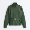 Giacca utility in twill con cintura