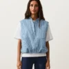 Gilet a righe in misto cotone