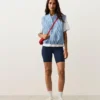 Gilet a righe in misto cotone