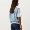 Gilet a righe in misto cotone