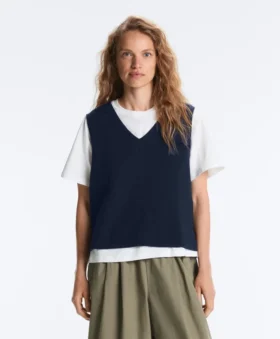 Gilet in maglia con scollo a V