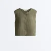 Gilet in nylon imbottito leggero