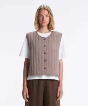 Gilet trapuntato a quadretti Gilet trapuntato a quadretti