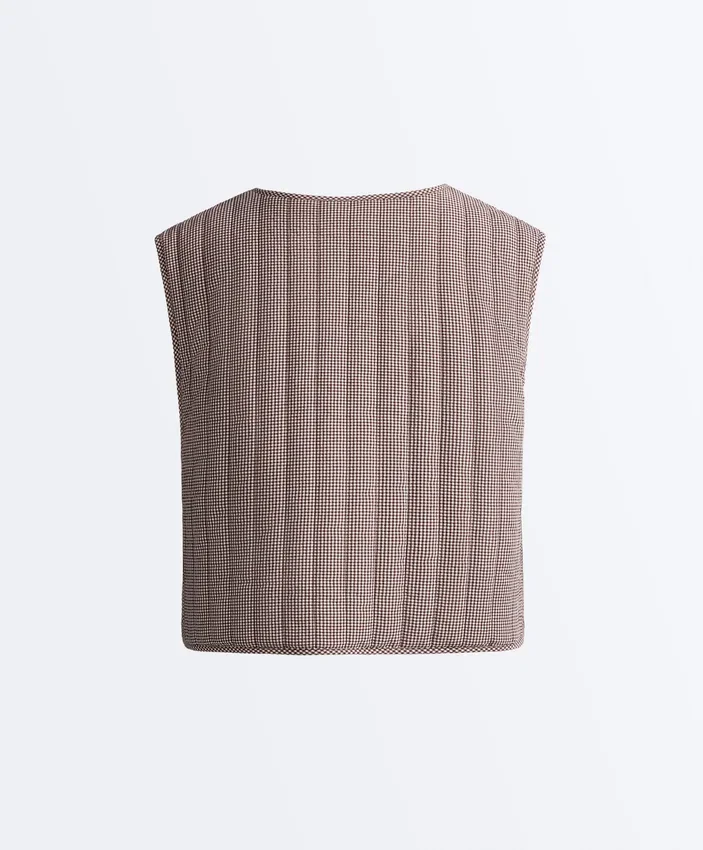Gilet trapuntato a quadretti Gilet trapuntato a quadretti