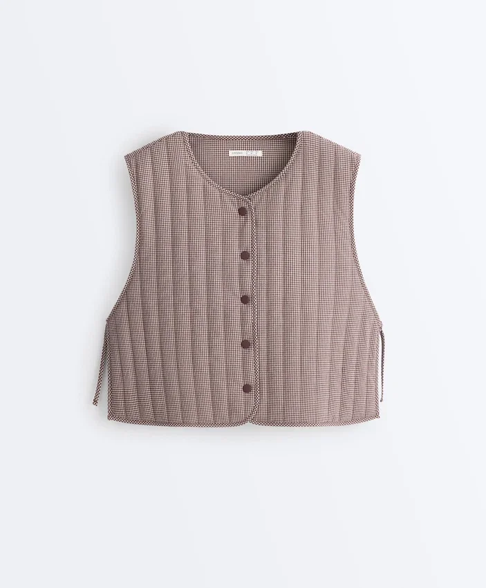Gilet trapuntato a quadretti Gilet trapuntato a quadretti