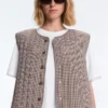 Gilet trapuntato a quadretti Gilet trapuntato a quadretti