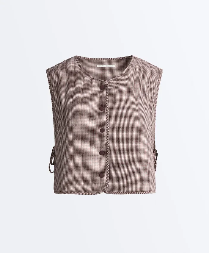 Gilet trapuntato a quadretti Gilet trapuntato a quadretti