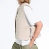Gilet trapuntato a quadretti floreali