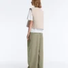 Gilet trapuntato a quadretti floreali