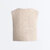 Gilet trapuntato a quadretti floreali