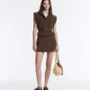 Gonne di panno con tasche in cotone