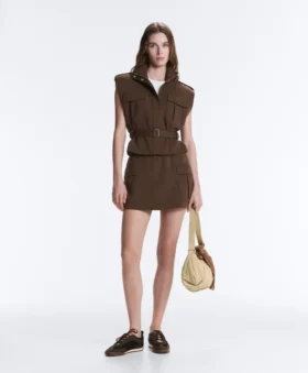 Gonne di panno con tasche in cotone